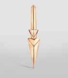 Maria Tash rose gold faceted triple spike hoop earring 9.5mm, UK version