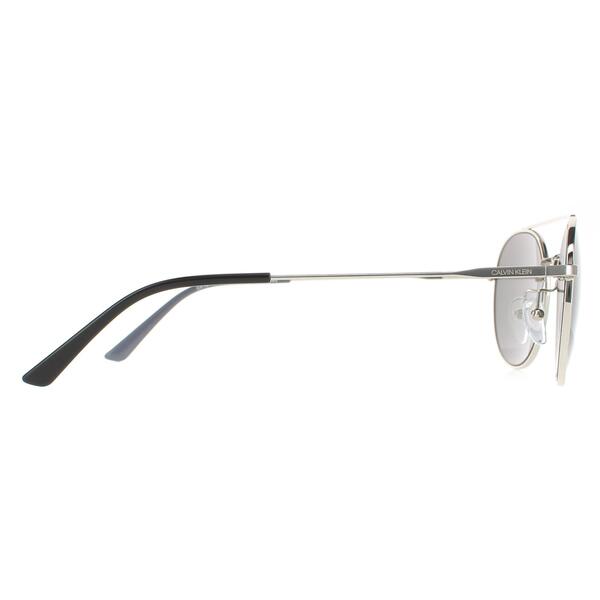Calvin Klein CK18116S silver round sunglasses (British brand)