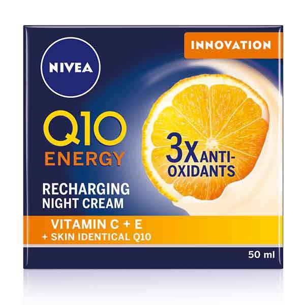 NIVEA Q10 Energy Recharging Night Cream with Vitamin C 50ml GOODS Superdrug   