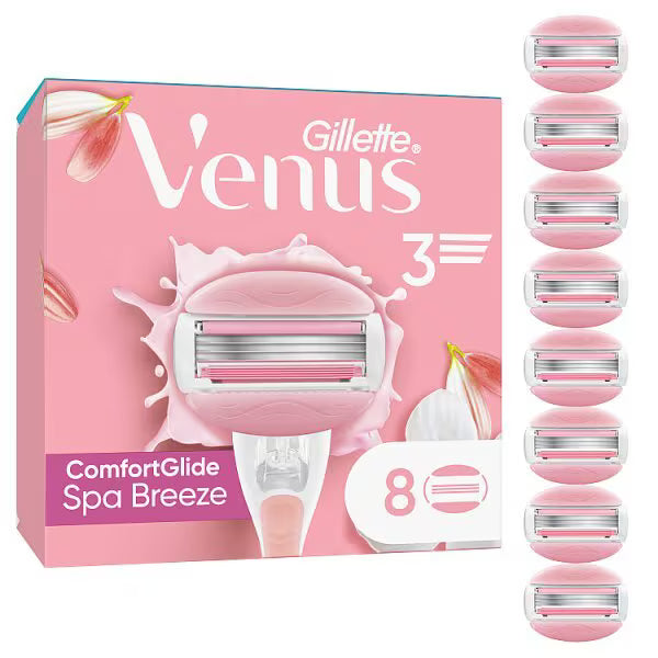 Venus Comfortglide Spa Breeze razor blades 8 pack (British brand)