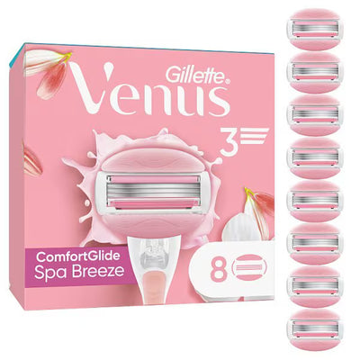 Superdrug Venus Comfortglide Spa Breeze Razor Blades 8 Pack- Buy online at McGrocer