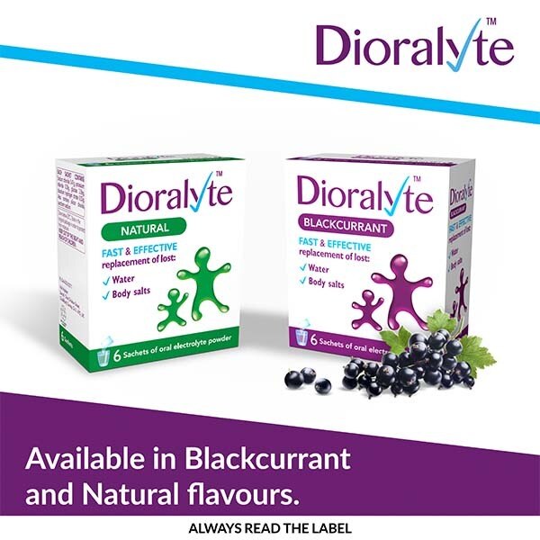 Dioralyte Diarrhoea Relief Rehydration Sachet Blackcurrant 6 GOODS Superdrug   