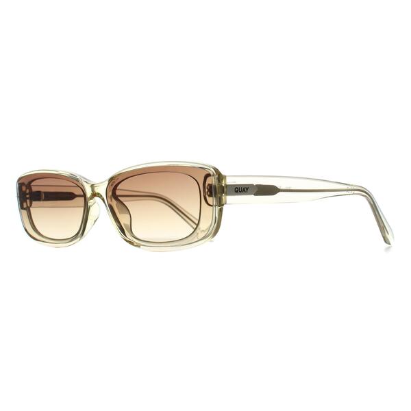Quay Vibe Check beige gradient sunglasses oversized square frame, UK version