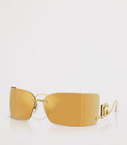 Dolce&Gabbana metal gold-tone mirrored sunglasses, imported from the UK