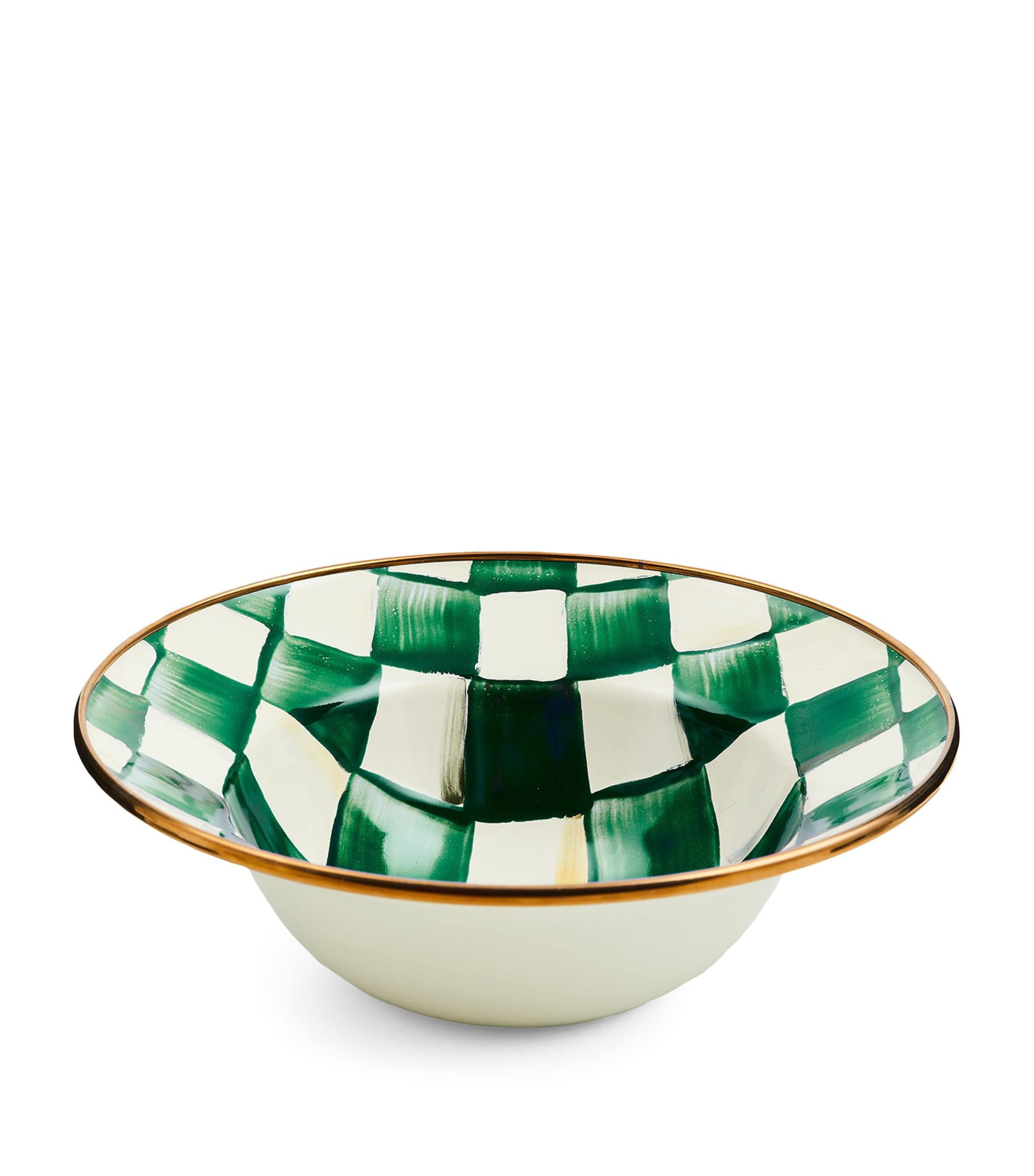 MacKenzie-Childs Emerald Check breakfast bowl 19cm, imported from the UK