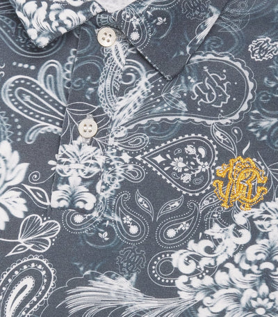 Harrods Roberto Cavalli Cotton Paisley Print Kids' Polo Shirt 4-14 Years- Buy online at McGrocer