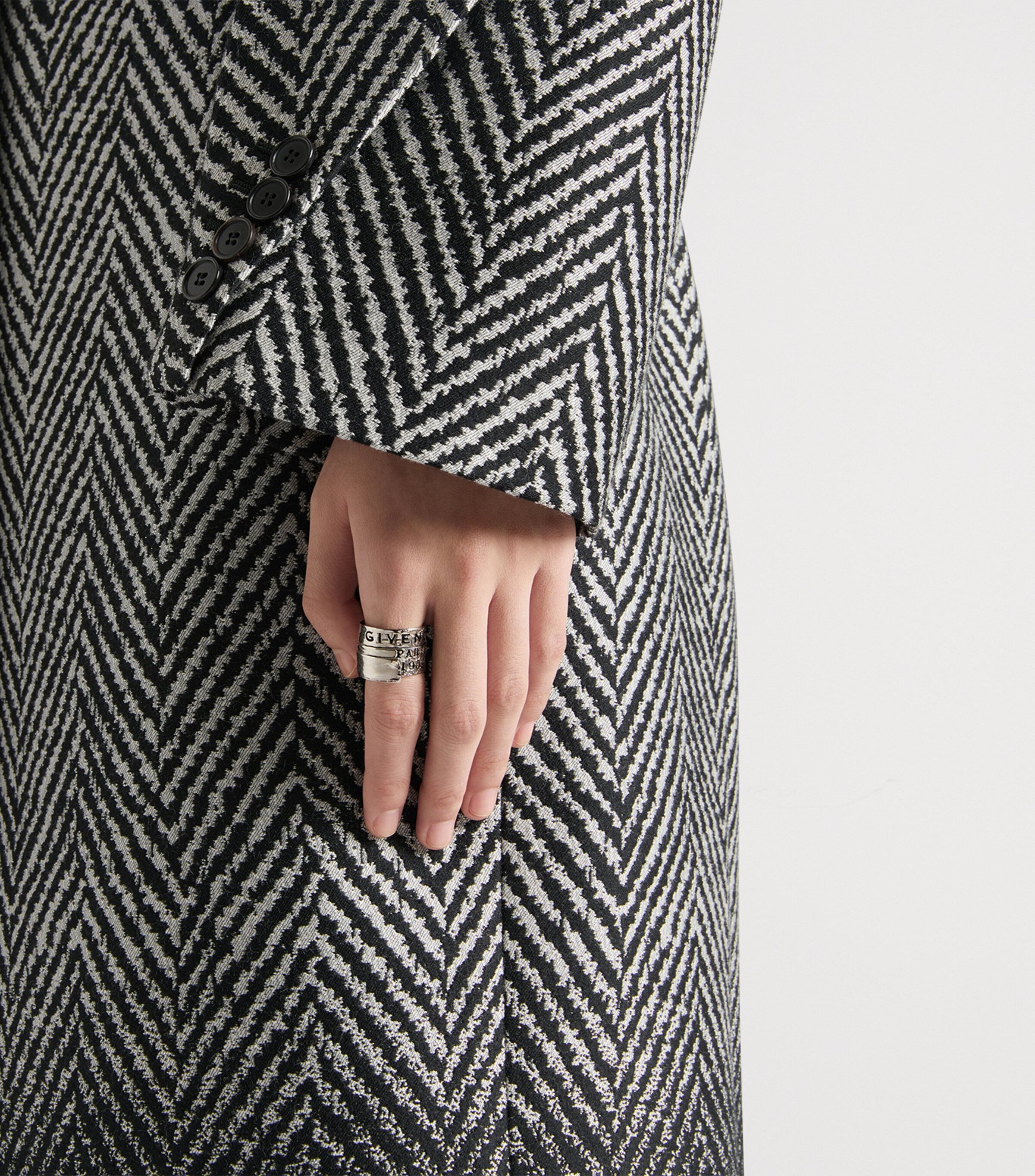 Givenchy Tape Ring black enamelled brass (British brand)