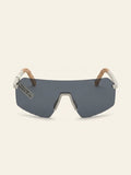 Prada PS B50S metal sunglasses with irregular frame (British brand)