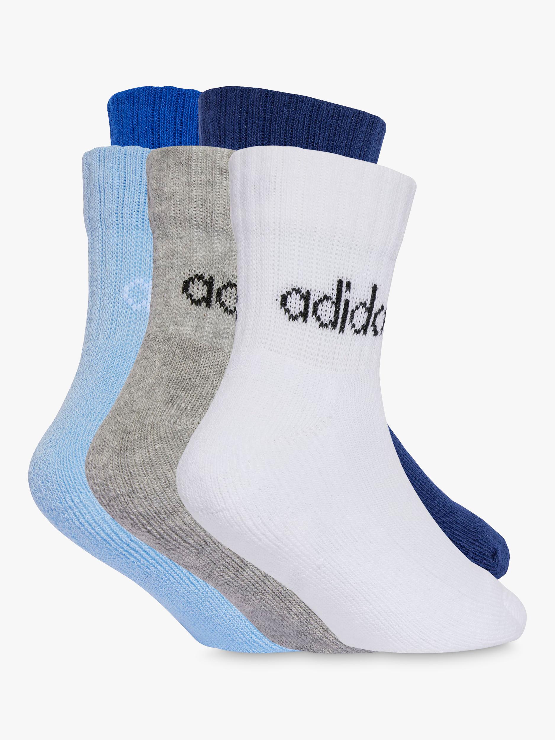 adidas kids ankle socks blue royal blue pack of 5, imported from the UK