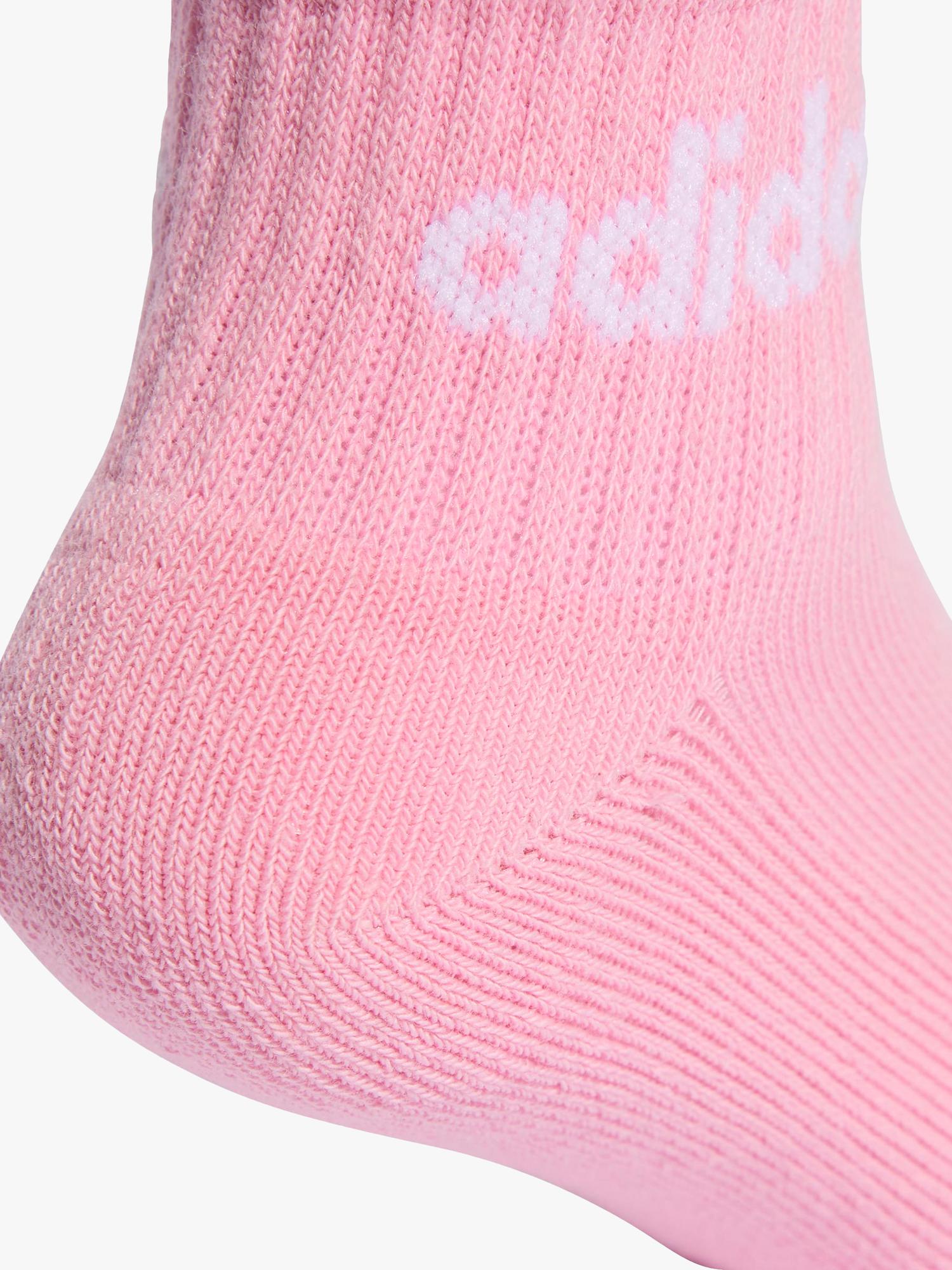 adidas kids ankle socks pack of 5 pink grey white, UK version