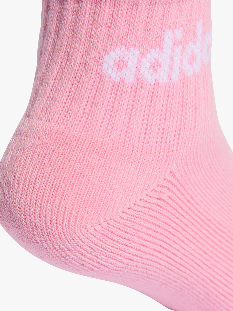 adidas kids ankle socks pack of 5 pink grey white, UK version