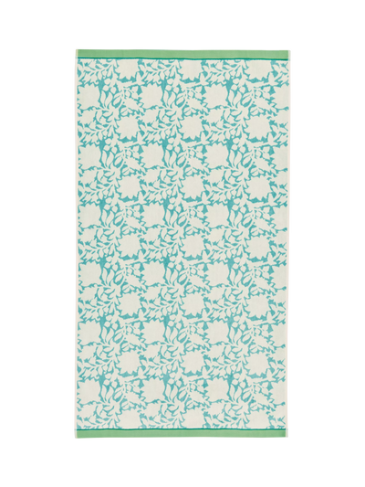 John Lewis Land & Shore Rowallane Blumen-Badetuch, Blau mit rotem und grünem Saum – Jetzt bei McGrocer kaufen
