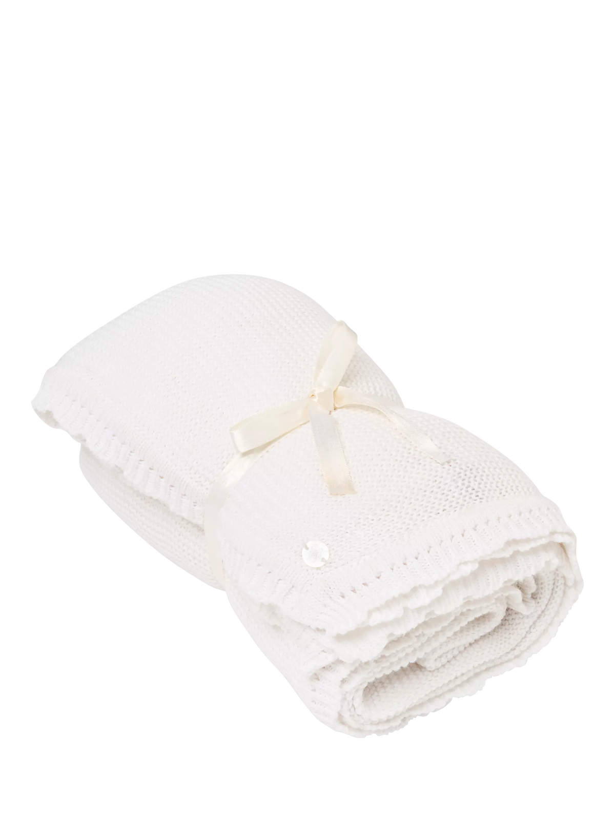 Angel & Rocket baby knitted blanket beige, imported from the UK