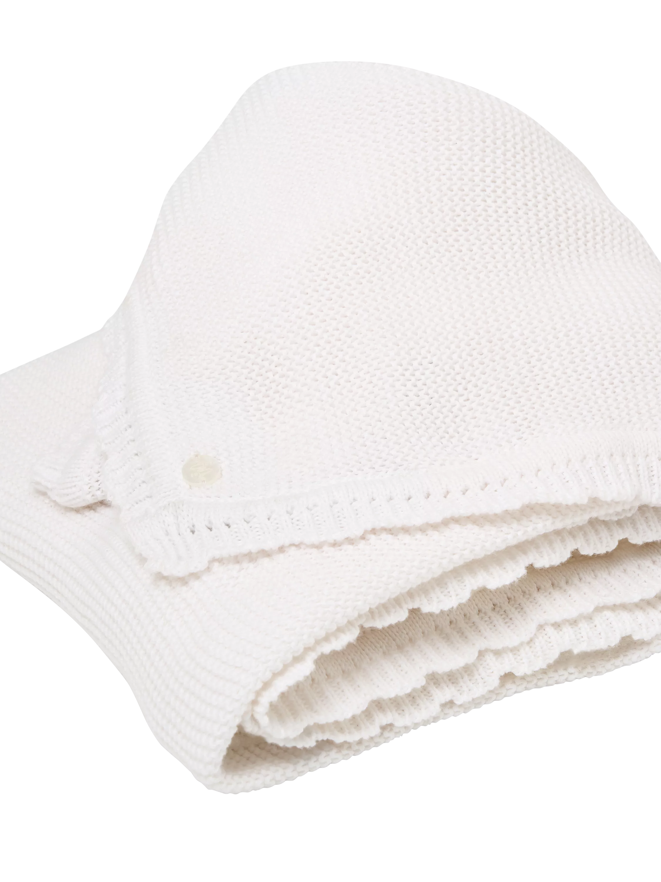Angel & Rocket baby knitted blanket beige, imported from the UK