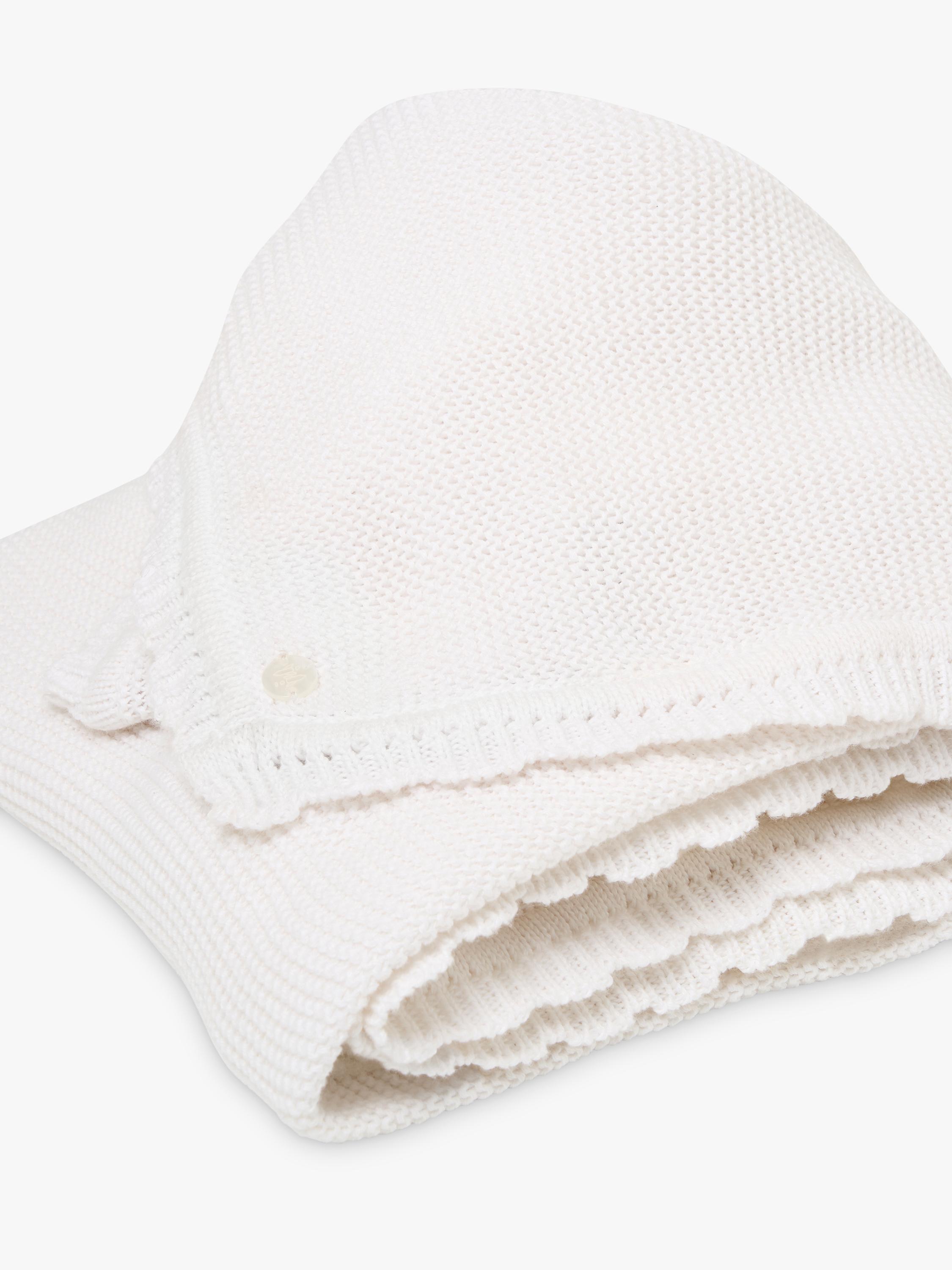 Angel & Rocket baby knitted blanket beige, imported from the UK