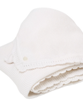 Angel & Rocket baby knitted blanket beige, imported from the UK