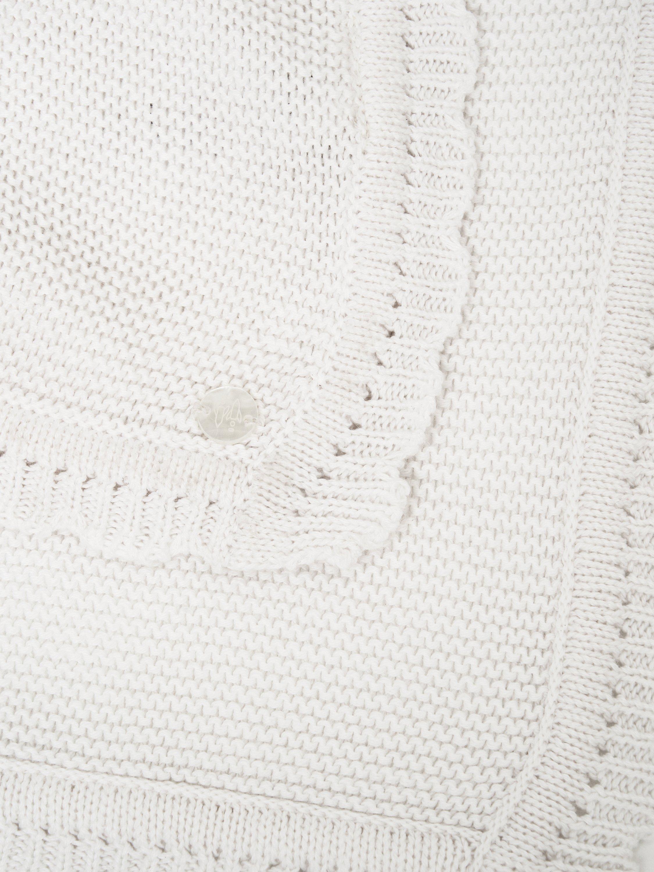 Angel & Rocket baby knitted blanket beige, imported from the UK