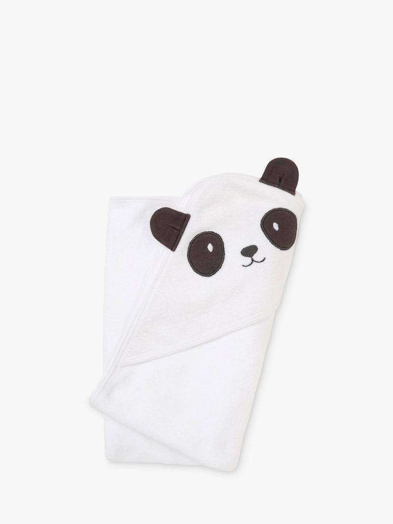 Angel & Rocket baby hooded towel panda white, imported from the UK