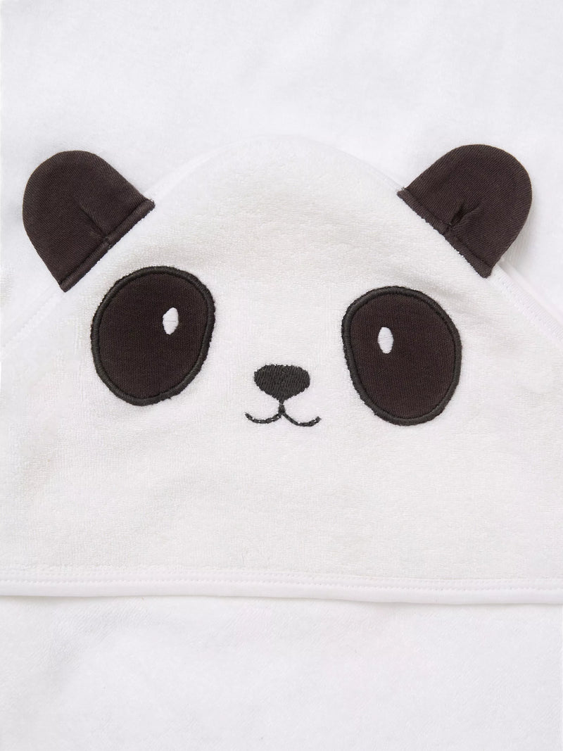 Angel & Rocket baby hooded towel panda white, imported from the UK