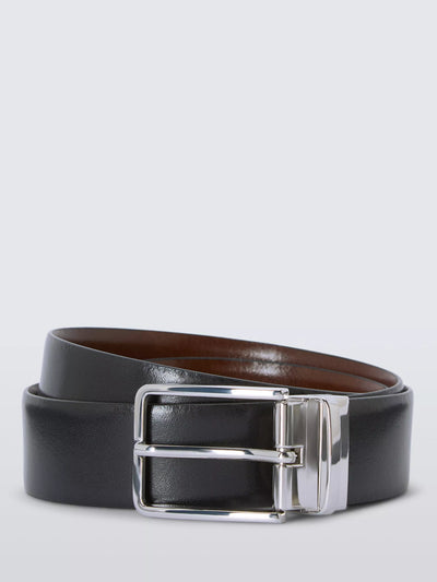 John Lewis John Lewis Leather Reversible Belt, Black/Brown- Buy online at McGrocer