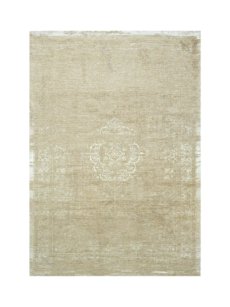 Louis De Poortere Medallion Rug, Milk Curry, L200 x W140cm