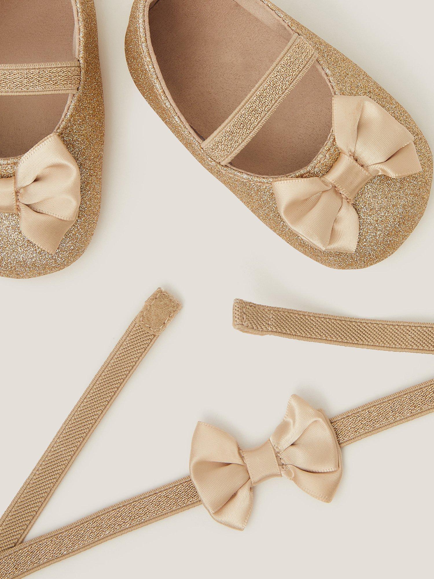 Monsoon baby glitter bootie and headband set (British brand)