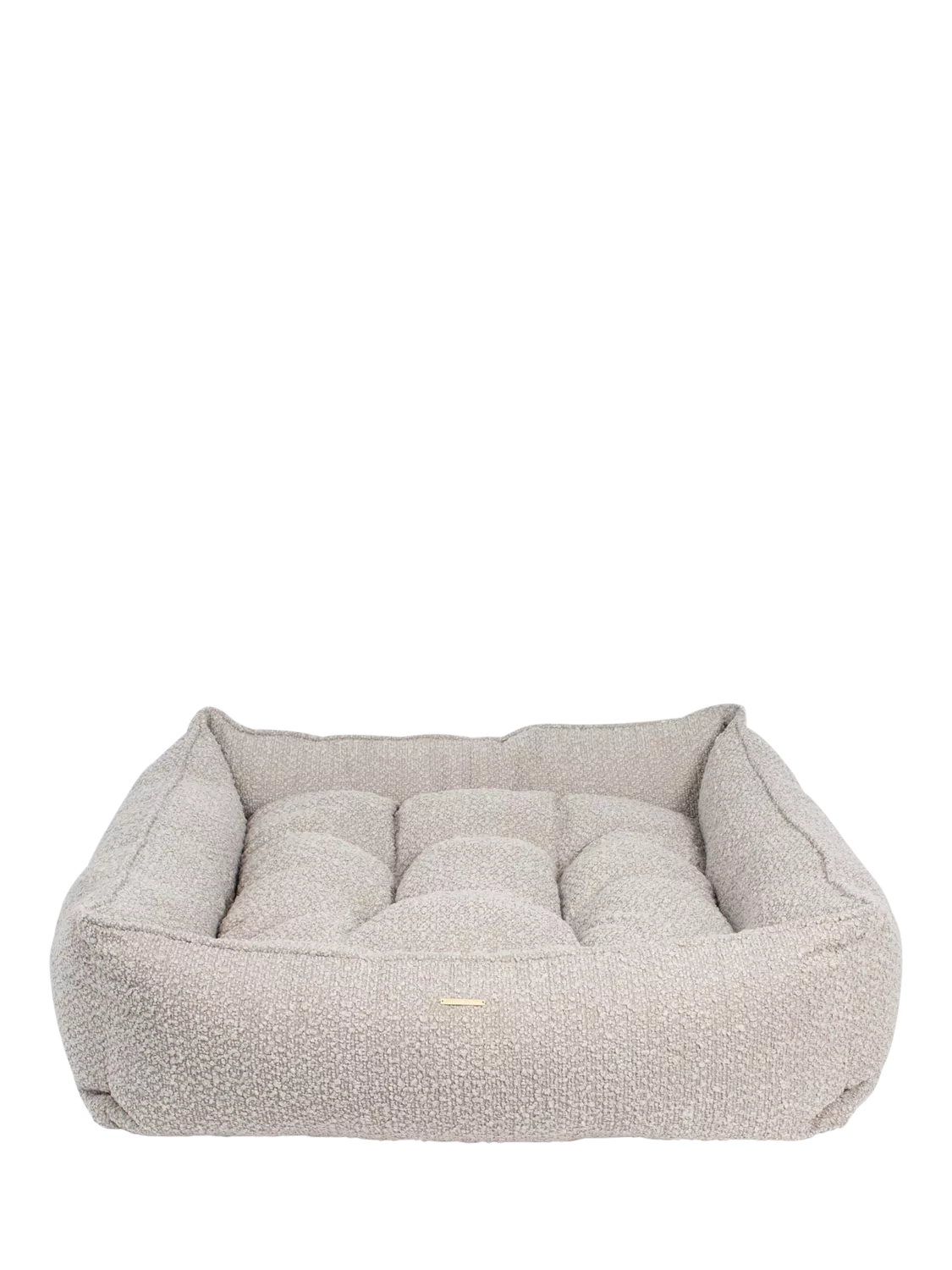 Lords & Labradors Boucle Box Dog Bed Mink 91cm (British brand)