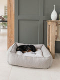 Lords & Labradors Boucle Box Dog Bed Mink 91cm (British brand)