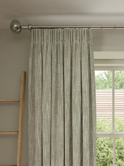 John Lewis John Lewis Brushed Viscose Blend Pair Blackout Lined Pencil Pleat Curtains 137cm Drop- Buy online at McGrocer