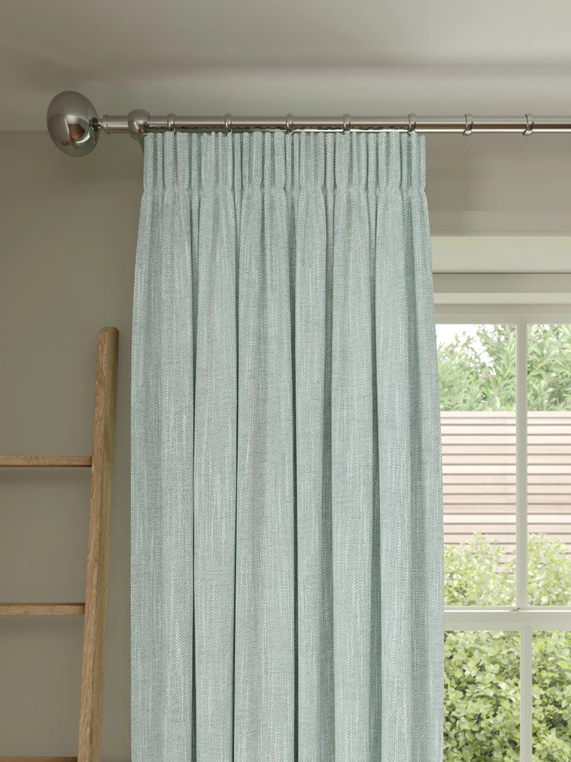 John Lewis Brushed Viscose Blend Pair Blackout Lined Pencil Pleat Curtains 137cm Drop