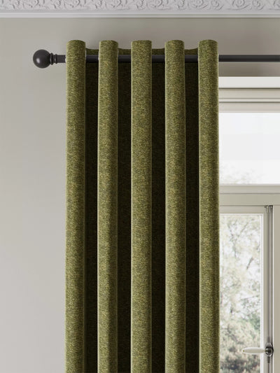 John Lewis John Lewis Velvet Chenille Heavyweight Thermal Lined Eyelet Curtains (Pair) - 137cm Drop- Buy online at McGrocer