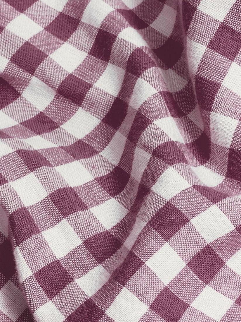 Piglet in Bed super king gingham linen pillowcase pair (British brand)