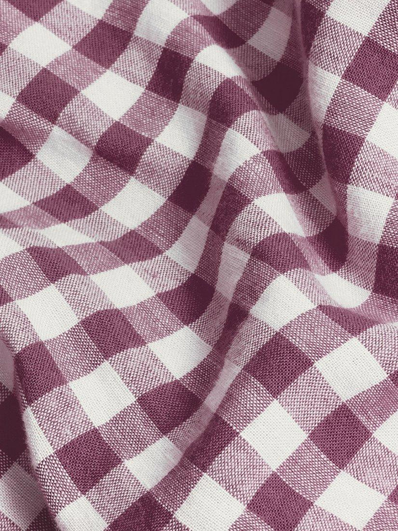 Piglet in Bed super king gingham linen pillowcase pair (British brand)