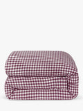 Piglet in Bed super king gingham linen pillowcase pair (British brand)