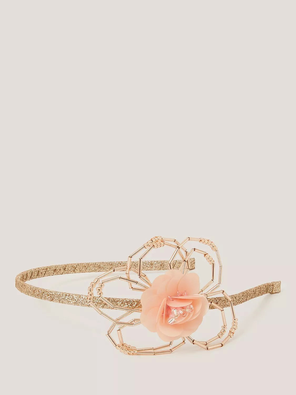 Monsoon kids floral glitter headband pink - British product