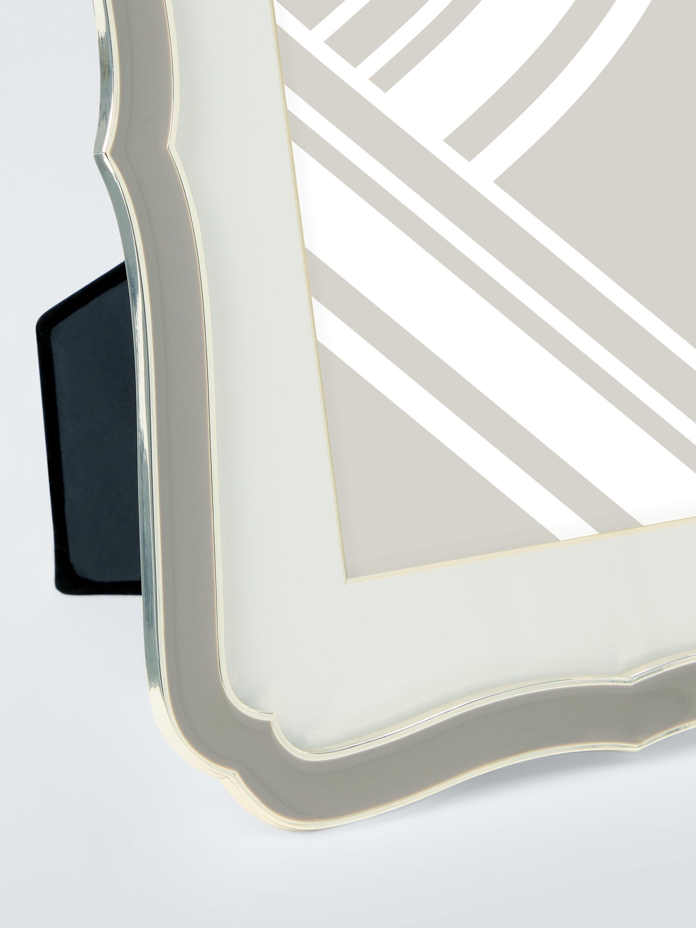 John Lewis Deco Enamel Photo Frame in grey (British brand)