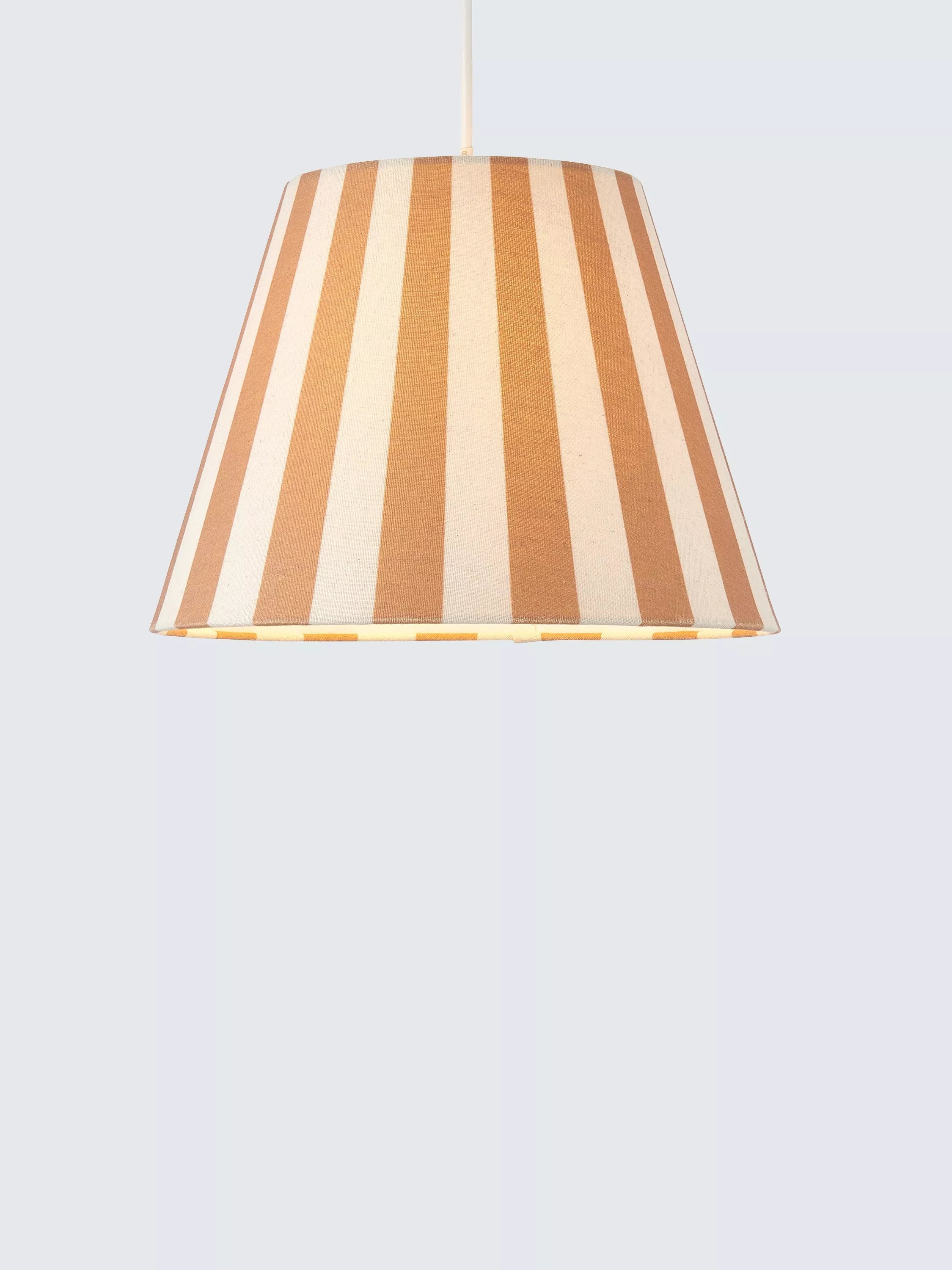 John Lewis Bold Stripe Tapered Lampshade, Caramel, Dia.16cm