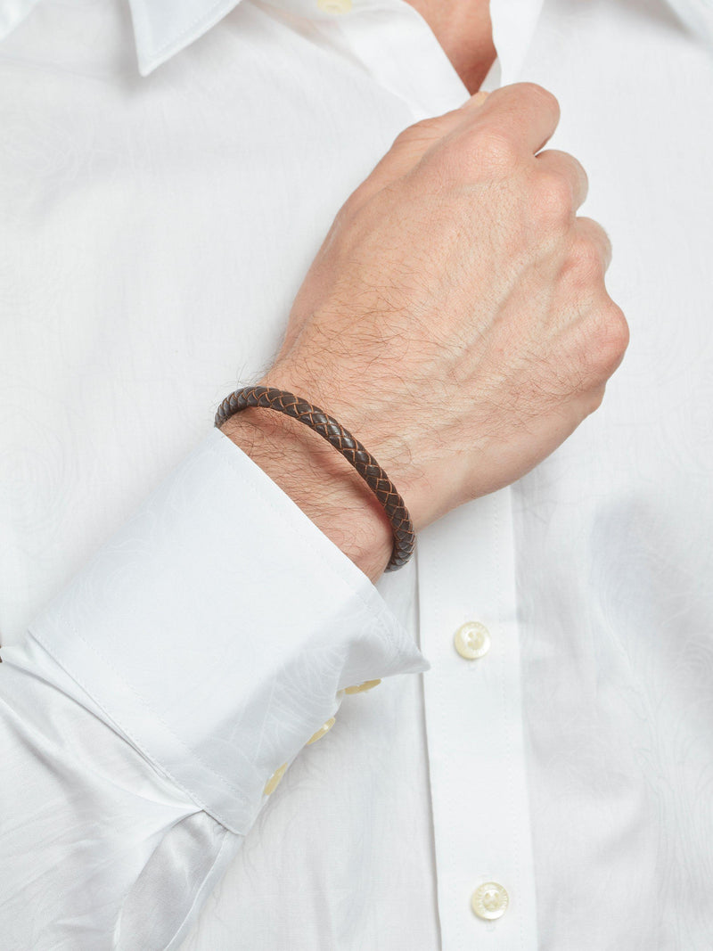 Simon Carter leather bracelet set black and brown - British product