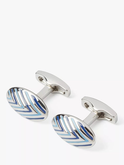 John Lewis Simon Carter Deco Arrow Cufflinks Blue- Buy online at McGrocer