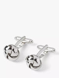 Simon Carter knot cufflinks grey silver (British brand)