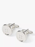 Simon Carter button cufflinks grey silver - British product