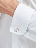 Simon Carter button cufflinks grey silver - British product