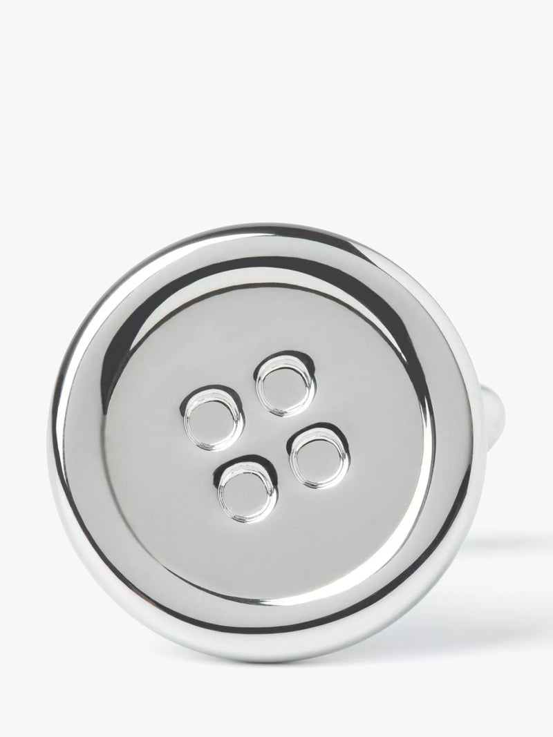 Simon Carter button cufflinks grey silver - British product