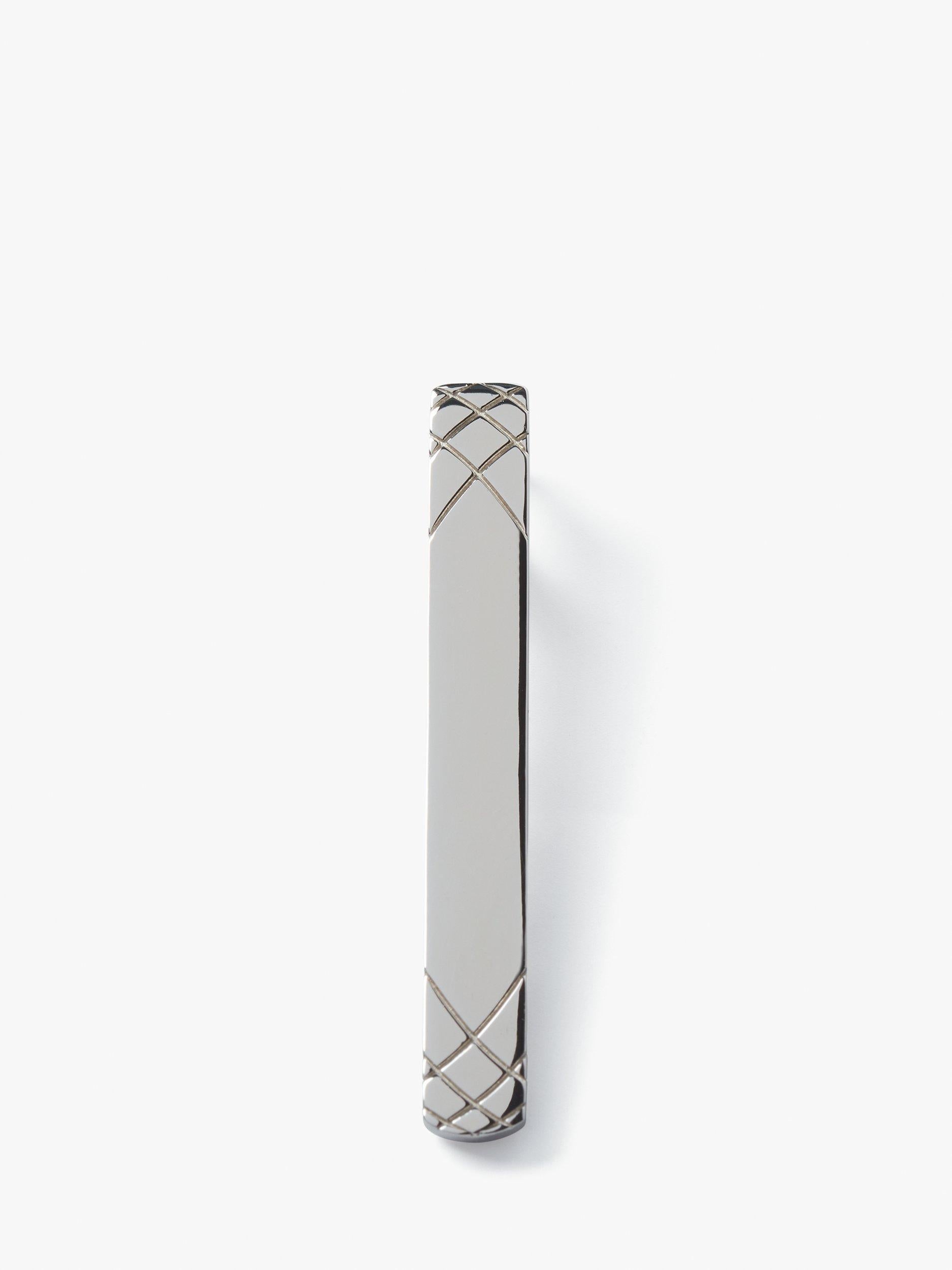Simon Carter sterling silver embossed tie slide, UK version