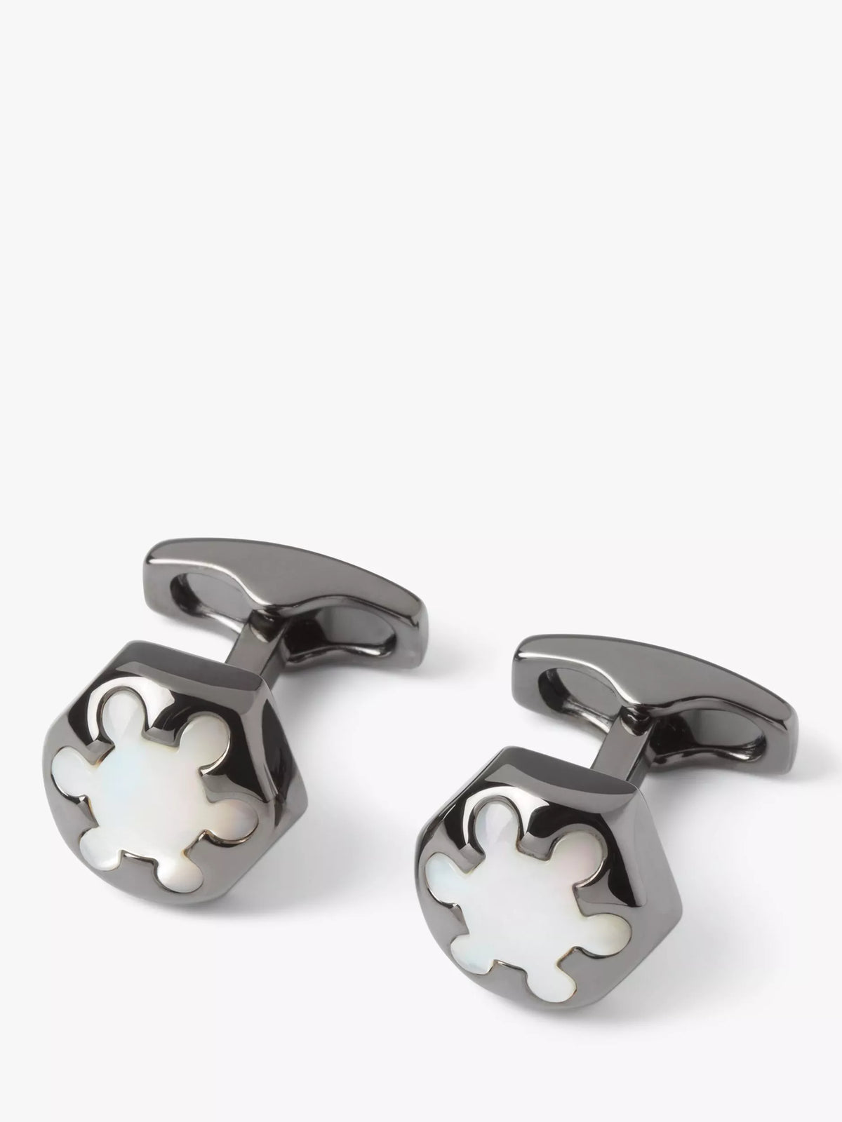 Simon Carter hexagon cufflinks white mother of pearl imported from the UK