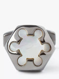 Simon Carter hexagon cufflinks white mother of pearl imported from the UK