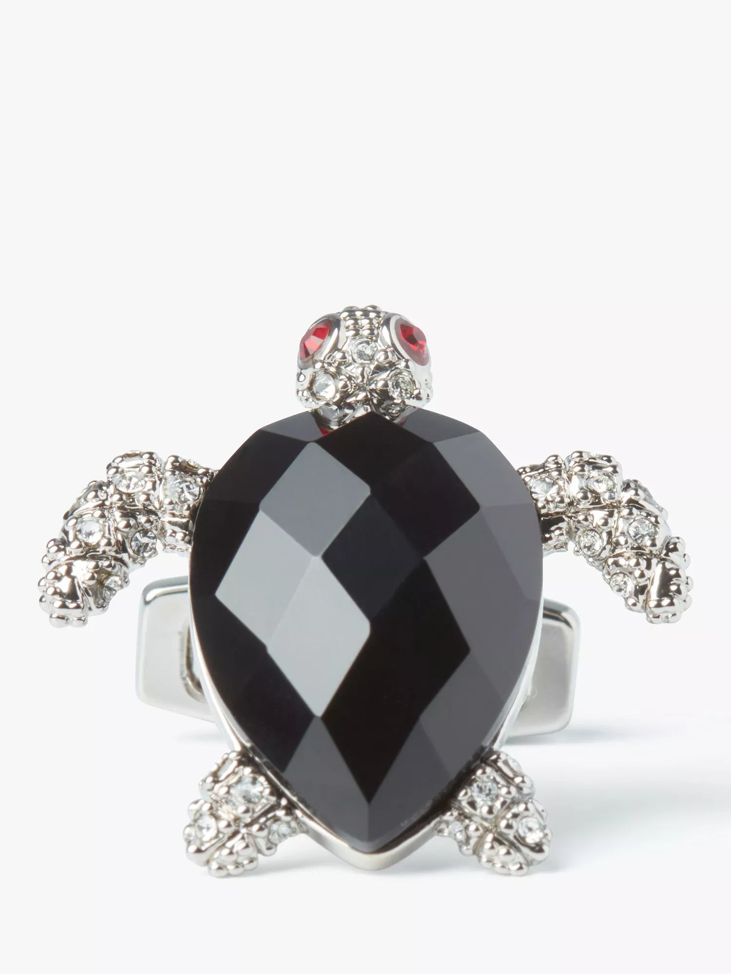 Simon Carter turtle cufflinks with onyx and Swarovski crystals, imported from the UK