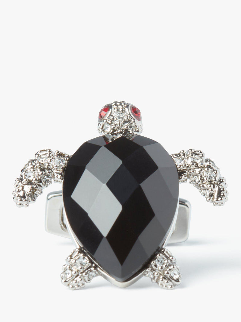 Simon Carter turtle cufflinks with onyx and Swarovski crystals, imported from the UK