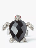 Simon Carter turtle cufflinks with onyx and Swarovski crystals, imported from the UK