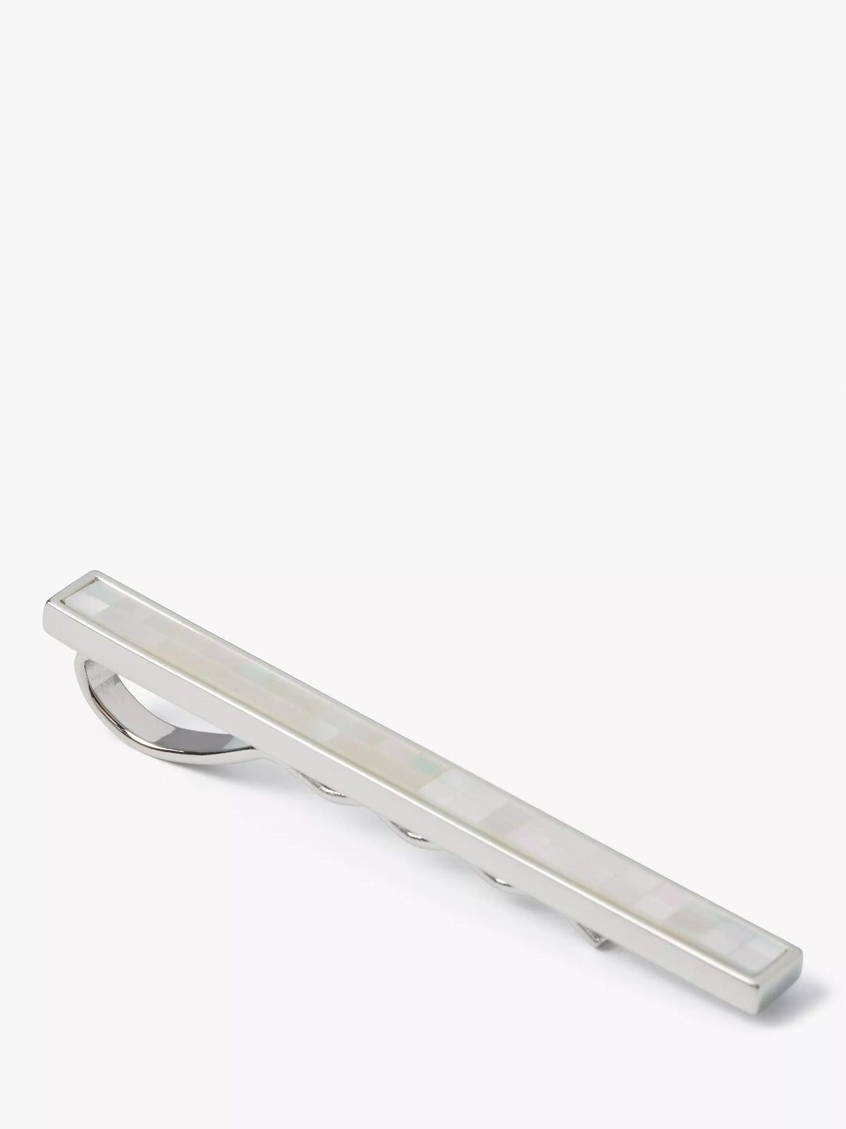 Simon Carter mother of pearl tie slide in white natural - British product